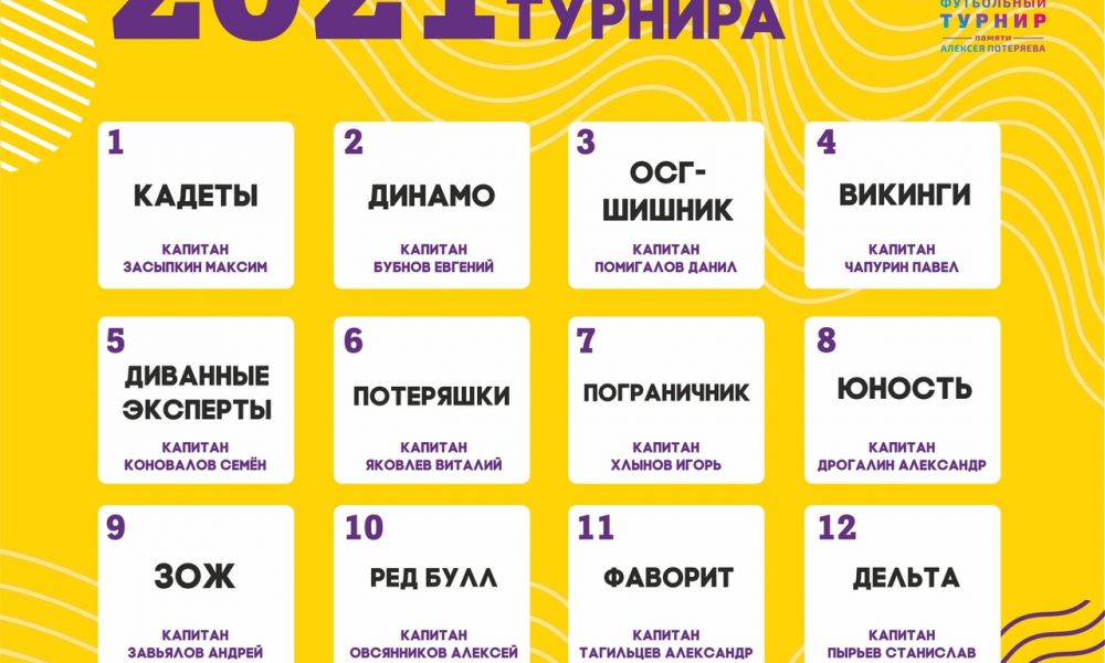В этом году заявились шестнадцать команд