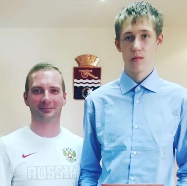Иван Чистых (справа) со своим тренером Александром Хаустовым