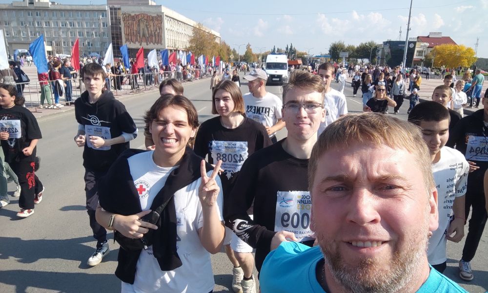 Участники кросса от политехнического колледжа